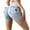 Blue, variant on Sevpuikl Women Scrunch Butt-Lifting Shorts with Buttoned Pockets High Waist Yoga Workout Gym Athletic Style