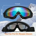 thumbnail image 3 of YouLoveIt 2 Pack Ski Goggles Anti Fog Goggles UV Protection Snow Goggles Glasses Snowmobile Snowboard Goggles Snow Goggles with Anti-slip Adjustable Straps, 3 of 8