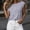 Blue, variant on Women's Botanical Leaf Graphic Tee Crew Neck Short Sleeve Regular Fit Casual Lightweight Summer Top