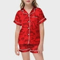 thumbnail image 2 of GPOECD Ensemble de Pyjama pour Enfants, Haut à Manches Longues et Pantalon Peints à la Main, pour Colorier et Porter, pour Garçons et Filles 02_rouge,150, 2 of 5