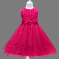 thumbnail image 2 of xfsWaSs Girls Dresses Stylish Flower Girl Dress Children's Mesh Dress Little Kids Formal Wedding Pageant Birthday Party Princess Tutu Dresses 18-24 Months, 2 of 9