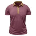 thumbnail image 4 of Mens Polo Shirts Business Smoothing Button Collared Short Sleeved Basic Top with Pocket Casual Comfortable Stretch Performance Mens Dress Shirts, 4 of 7