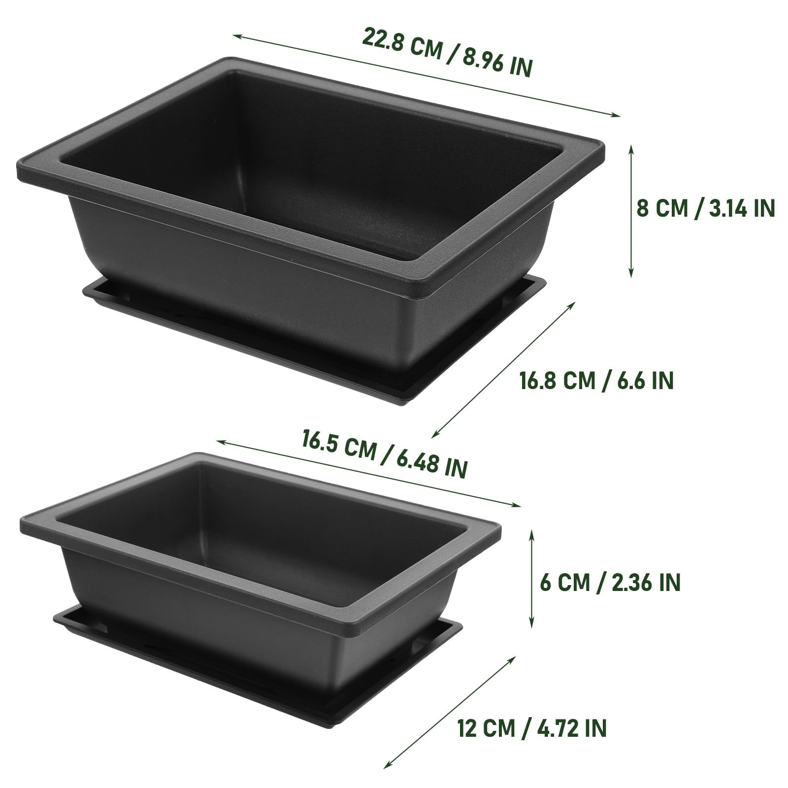 Soimiss 8 Sets Succulent Plant Pot Plastic Drainage for Outdoor Gardening