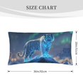 thumbnail image 2 of Pillow Covers, Aurora White Tiger Standing King Size Pillow Cases with Envelope Closure (36x20 inches), Comfy Bedding Pillowcase for Hair and Skin - Soft Breathable Pillow Protectors, 2 of 7