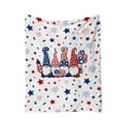 thumbnail image 2 of AuroraX 4th of&nbsp;July Throw Blanket for Couch with Designs White Fleece Throws,Summer Gnomes Heart Printed 50x60 inch Independence Day Decorations, 2 of 6