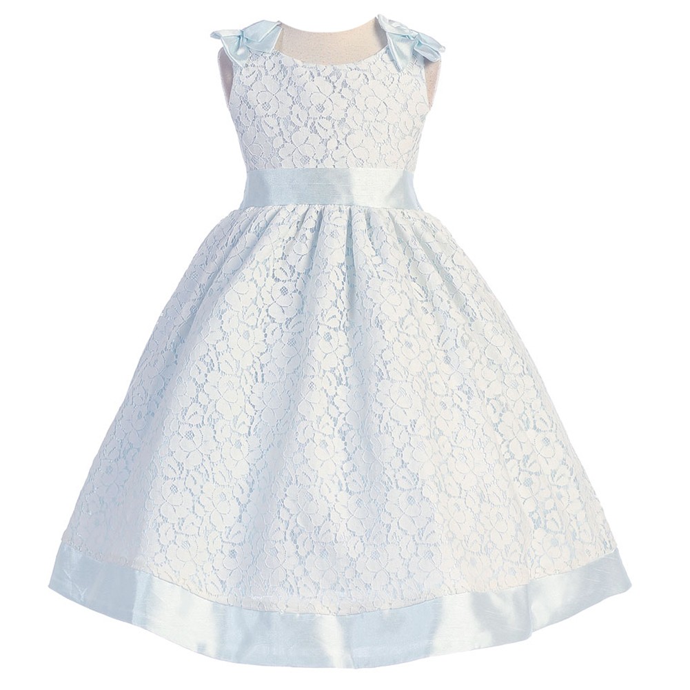 girls blue lace dress