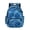 Blue Water Ripple, variant on Dinosaur Neon Lightning Bolt Pattern 17 Inch Rucksack for Boys Girls, Lightweight Comfort Carry Kids Backpack for High School Elementary School