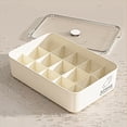 thumbnail image 4 of 2X Caja de Almacenamiento A Prueba de Polvo de Gran Capacidad para Organizador de Ropa Interior y Caja de Almacenamiento una Caja de Quince Celdas con Tapa, 4 of 5
