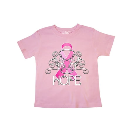

Inktastic Hope- Pink Ribbon Breast Cancer Awareness Gift Toddler Boy or Toddler Girl T-Shirt