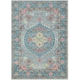 thumbnail image 5 of Well Woven Payson Teal & Grey Area Rug 7'10" x 9'10" Persian Medallion, 5 of 7
