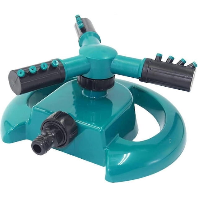 Aspersor de jardín, aspersor de agua para césped, aspersor giratorio de 360 grados, aspersor de 3 brazos para césped y plantas.