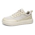 thumbnail image 2 of Men's Low Top Lace Up Thick Sole Casual Sneakers Mesh Spliced Upper Platform Daily Walking Shoes, 2 of 10