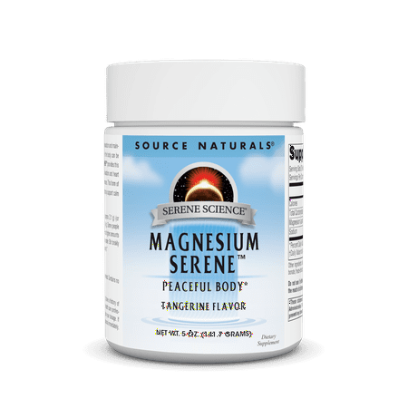 Source Naturals Serene Science Magnesium Serene, Peaceful Body, Tangerine Flavored, 5 Ounces