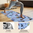 thumbnail image 4 of Colorful Mushroom Pattern Light Blue Pattern Hot Yoga Mat Towel Non Slip for Hot Yoga - Quick-Drying Yoga Mat Cover with 4 Corner Pockets with Travel Bag - Hot Yoga Towel Non Slip 70"x26", 4 of 6