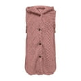 thumbnail image 3 of Long Vest For Women Sevevn Women's Winter Fleece Vest Warm Button Sleeveless Hooded Jacket, 3 of 6