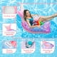 thumbnail image 2 of Silla inflable para piscina con forma de cola de sirena con portavasos, color rosa, 2 of 6
