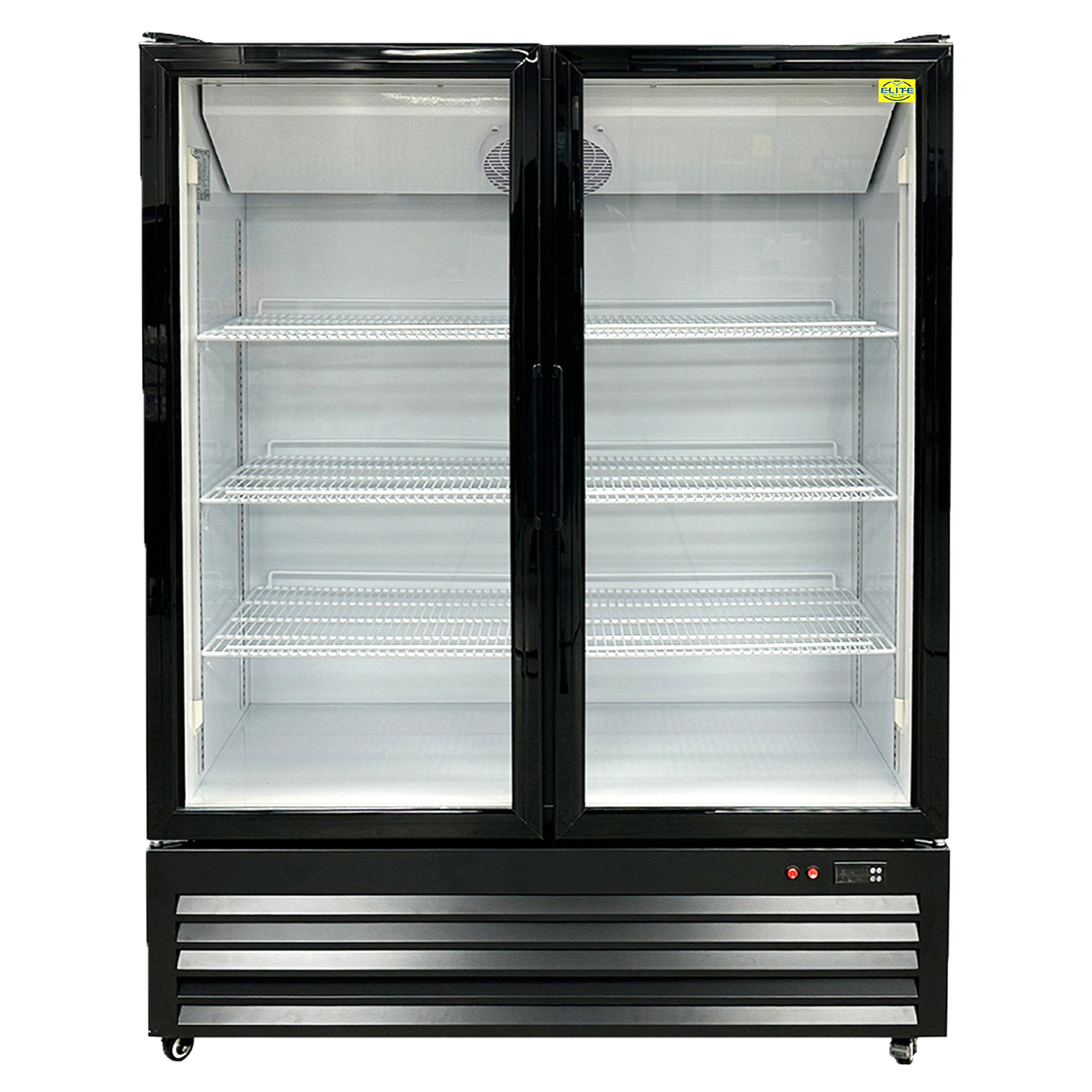 47 in. Two-Door Merchandiser Commercial Refrigerator 21 Cu.Ft. Berverage Display Glass Door Cooler