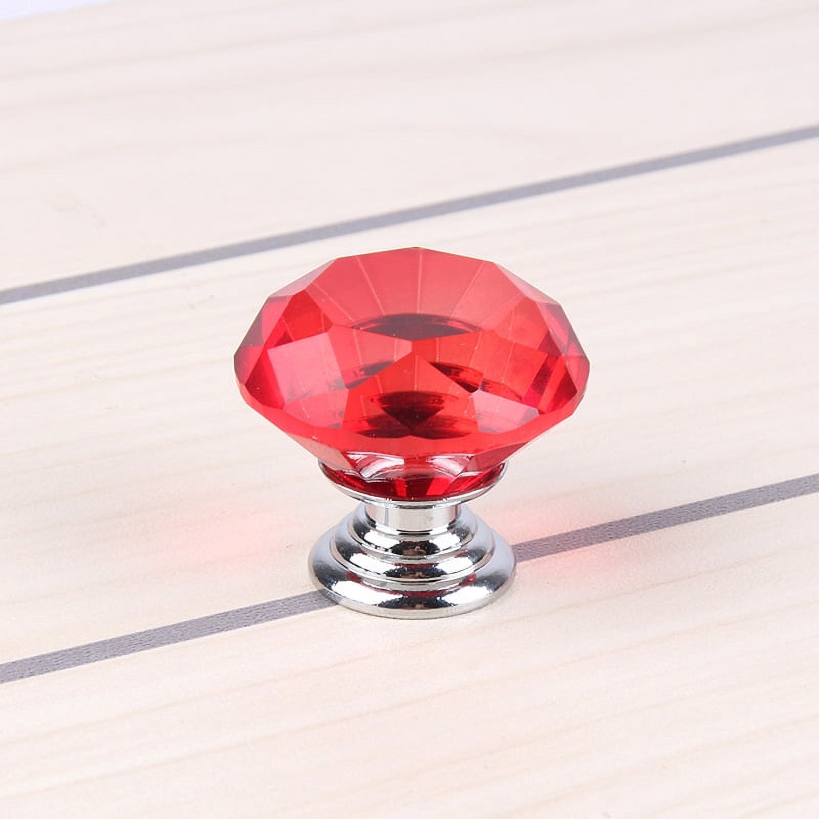 10 will red crystal glass Diamond pull cabinet door pull crystal door handle 30mm