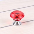 thumbnail image 1 of Poignée de Porte d'Armoire en Cristal Rouge Diamant 30mm, 1 of 5