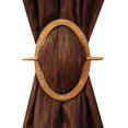 thumbnail image 1 of Set of 2 Curtain Holdbacks, Oval, Gold, 1 of 2