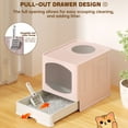 thumbnail image 2 of Extra Large Foldable Cat Litter Box with Litter Scoop, Front Entry Top Exit Cat Litter Pan with Lid, Enclosed Anti-Splashing Kitty Litter Box, Drawer Type Cat Litter Easy Cleaning and Scoop, Pink, 2 of 8