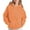 Orange, variant on Women's Long Sleeved Pullover Hooded Fashion Solid T-shirt Drawstring Blouse Round Neck Casual Tops Hooded Sweatshirts