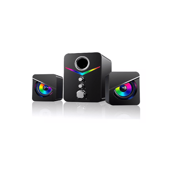 Bocinas Con Subwoofer Con Luces Rgb Led Para Pc/tv NEGRO