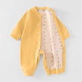 thumbnail image 7 of 6-9 Months Newborn Baby Boy Girl Button Romper Baby Long Sleeve Jumpsuit Spring Fall Outfit, 7 of 7
