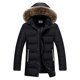 thumbnail image 1 of Gibobby Chamarras para hombre invierno chamarra de espuma grande, ajuste de burbujas gruesas, con capucha, para invierno, informal, para hombre(Negro,G), 1 of 4