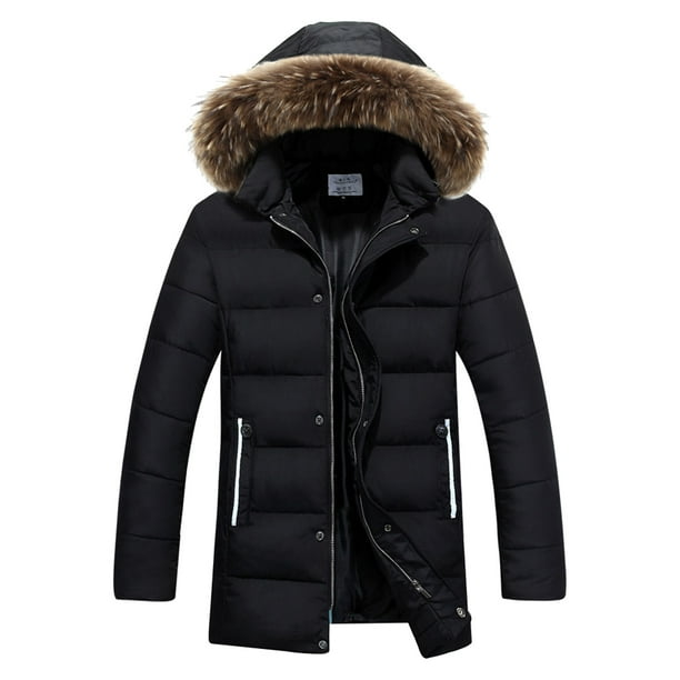 Gibobby Chamarras para hombre invierno chamarra de espuma grande, ajuste de burbujas gruesas, con capucha, para invierno, informal, para hombre(Negro,G)