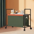 thumbnail image 4 of 22.4In Rolling Storage Container with Wheels Large Capacity Metal Frame Construction 360°Easy Rolling Wheels Strap Handle Multifunctional for Bedroom Under Bed Shoes Clothes Books Toy Organizer, 4 of 6