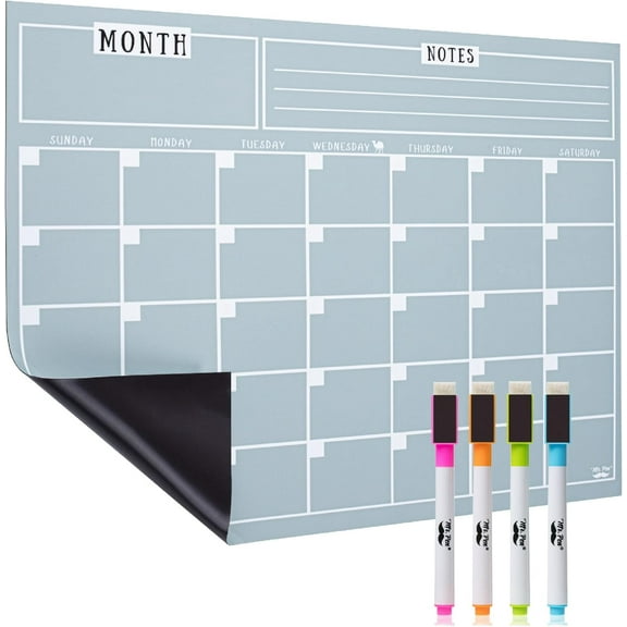Mr. Pen- Dry Erase Calendar for Fridge, Magnetic, 14.7 x 11.8, Magnetic Calendar with 4 Dry Erase Markers