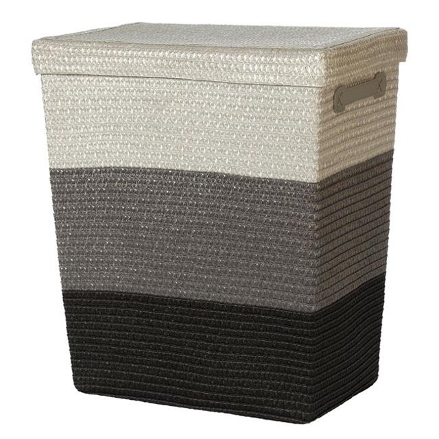 Creative Bath 33297 Panier en Paille de Poly Vague - Gris