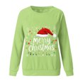 thumbnail image 4 of Meichang Merry Christmas Sweatshirts for Women Funny Christmas Graphic Sweatshirt Fleece Long Sleeve Crewneck Pullover Tops Holiday Gifts Oversized Sweatshirt, 4 of 4
