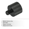 thumbnail image 3 of Mic Stand Adapter 1/4-20 Male to 3/8-16 Female Screw Thread Adapter for Microphone Tripod Stand Black 2 Pcs, 3 of 6