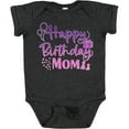 thumbnail image 3 of Inktastic Purple Happy Birthday Mom Boys or Girls Baby Bodysuit, 3 of 5
