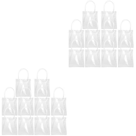 MLINS 20 PCS  Transparent Gift Bags Wine Bags Clear Wine Bottle Bags with Handles