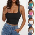 thumbnail image 1 of Ropa para mujer,Blusa informal de verano sin mangas para mujer, de poliéster, de largo regular, color liso, sopatenor, 1 of 8
