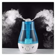 Dilwe 3L Ultrasonic Cool Mist Humidifier, LED Night Light Essential Oil Diffuser with Double Rotary Spray