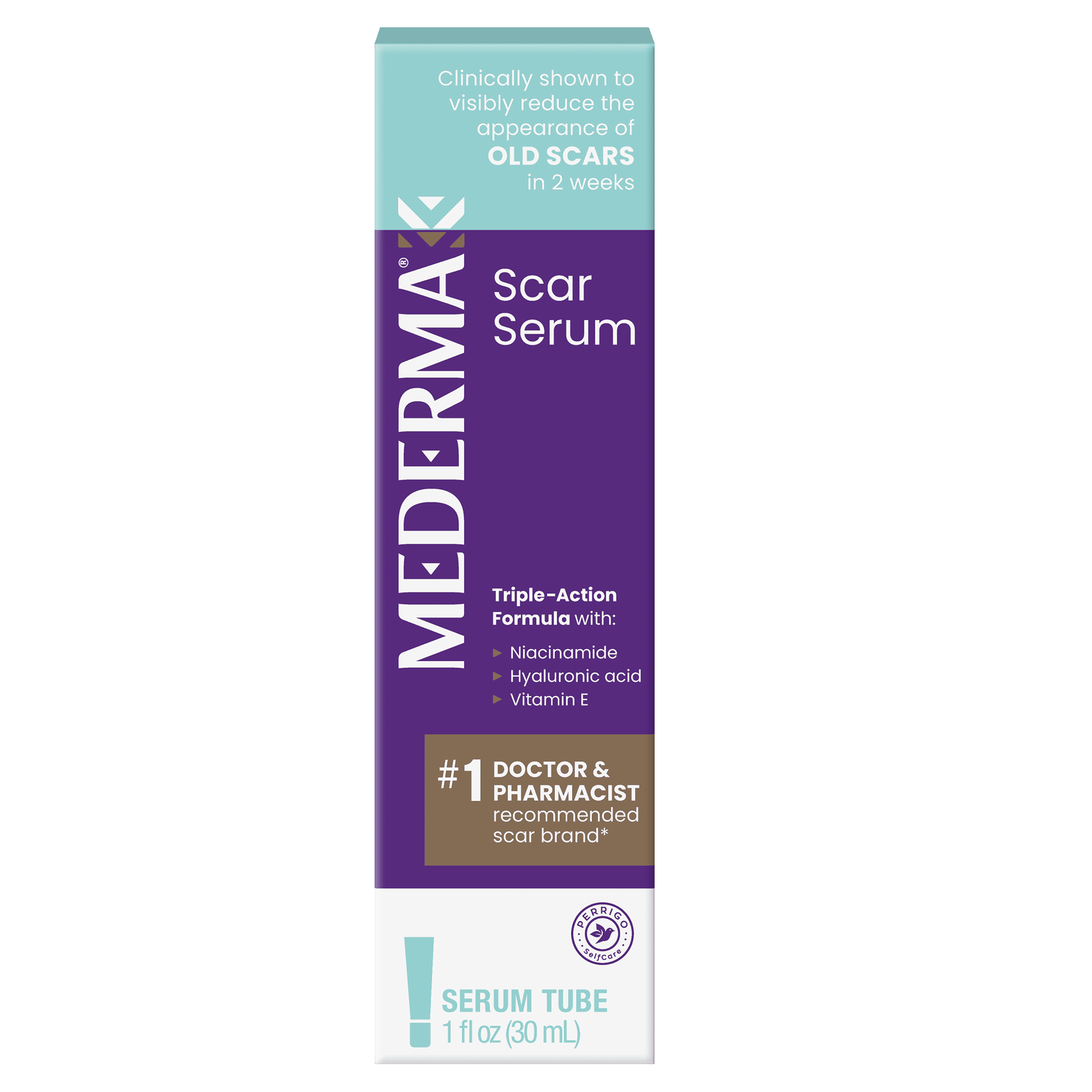 (3 pack) Mederma Scar Serum – Triple-Action Formula with Vitamin E, Hyaluronic Acid & Niacinamide – Clinically Shown to Reduce Old Scars,  1 Fl. Oz.