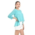 thumbnail image 2 of Blusa con abertura en espalda Roman Fashion /Juvenil, 8036 (Menta) turquesa M, 2 of 4