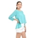 thumbnail image 2 of Blusa con abertura en espalda Roman Fashion /Juvenil, 8036 (Menta) turquesa M, 2 of 4