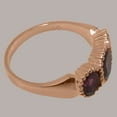 thumbnail image 4 of LBG British Made Classic 14k Rose Gold Natural Garnet Womens Anniversary Ring - 33 size options - Size 5.25, 4 of 7
