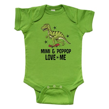 

Inktastic Mimi and PopPop Love Me Dinosaur Gift Baby Boy Bodysuit