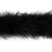 2 Yards - Black Turkey Medium Weight Marabou Feather Boa 25 Gram