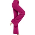 thumbnail image 6 of Yoga Pants, Comdrip Womens Yoga Sweatpants Comfy Workout Loose Pants Straight Leg Sweatpants Sweatpants Women Wide Leg Hot Pink S, 6 of 9