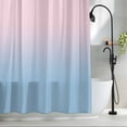 thumbnail image 2 of Pink Blue Ombre Waterproof Shower Curtain, Stall 36"x72" Washable Polyester Fabric Shower Curtains for Bathroom, Pink Gradient Color Modern Abstract Art Decorative Bathtub Curtain Sets with Hooks, 2 of 9