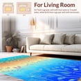 thumbnail image 2 of ODIKA 8'x10' Machine Washable Non-Slip Area Rug, Botanical Leaf Motif Artistic Decorative Elegant Design High Traffic Rug, Blue, 187120, 2 of 7