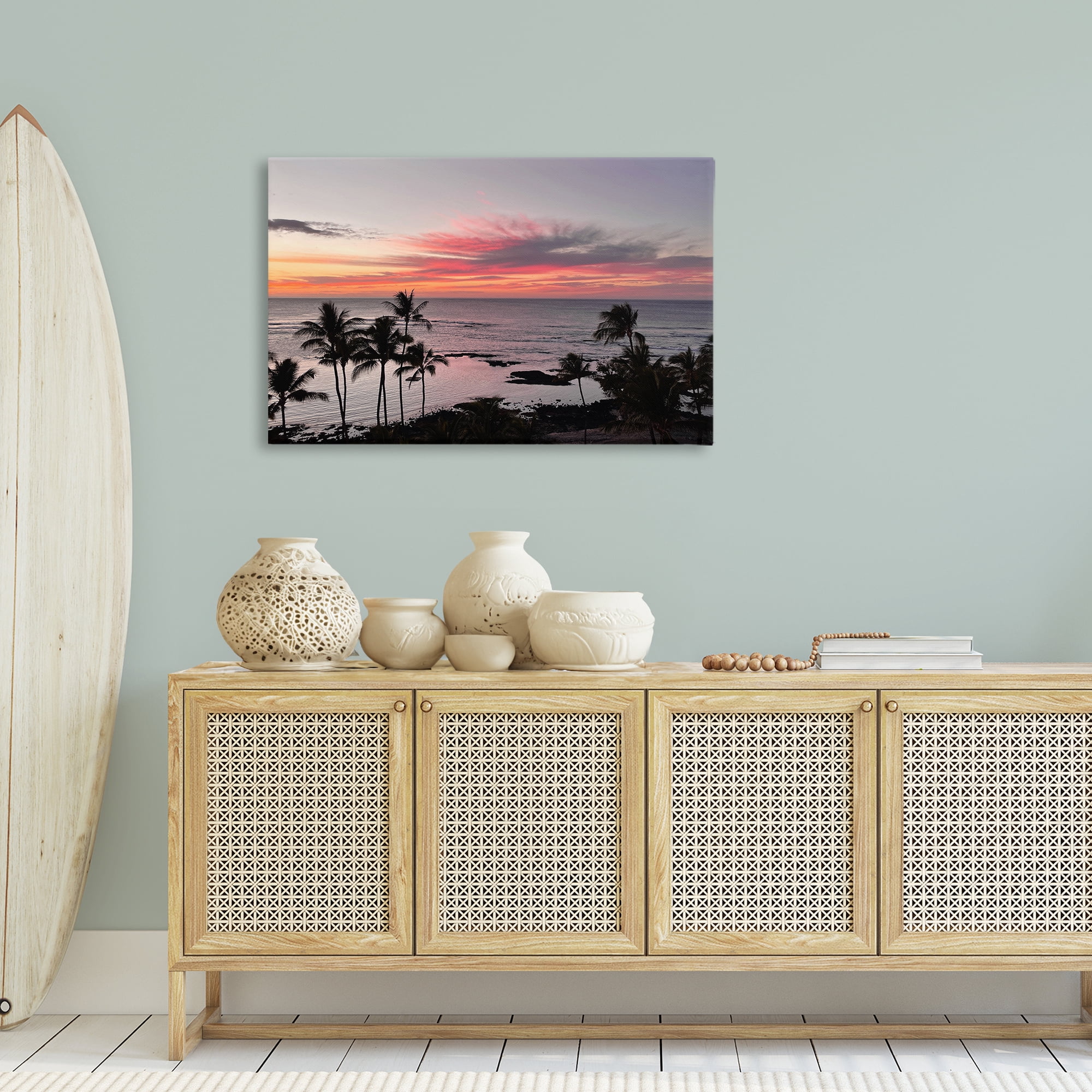 Stupell Industries Fierce Sunset View Landscape Photography Gallery Wrapped Canvas Art Print Wall Art, 36 x 24