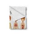 thumbnail image 2 of Educational Soft Flannel Fleece Blanket, Different Systems in Human Nervous Skeletal Digestive Body Anatomy Young Kids, Cozy Plush for Indoor and Outdoor Use, 60" x 80", Multicolor, by Ambesonne, 2 of 6